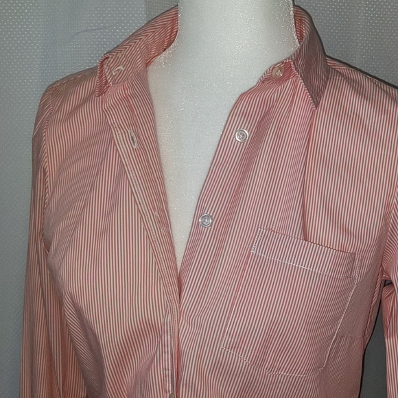 Apt 9   Pink & White Pinstriped Shirt - Picture 2 of 8